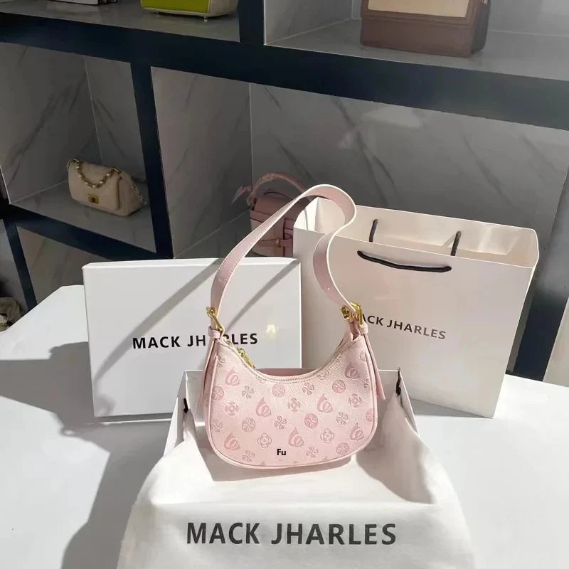 2025 Trendy Pink Underarm Bag – Summer Shoulder Bag for Women with Top Handle