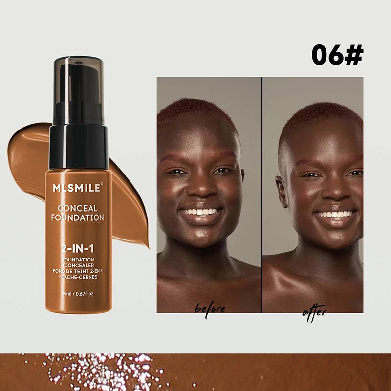 Face Foundation Cream – Oil-Control Matte BB Cream, Waterproof Full Coverage Liquid Concealer Base