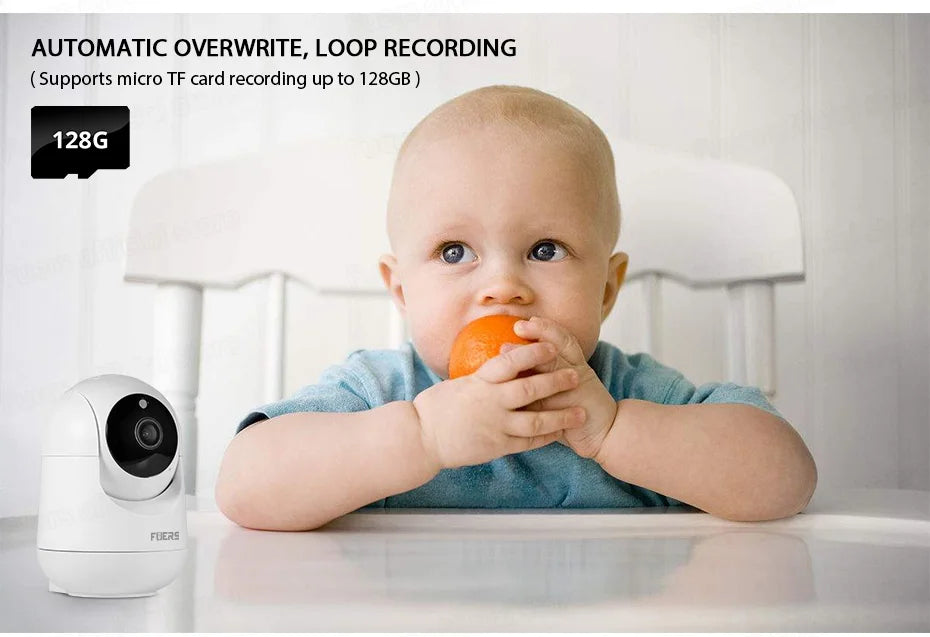 Fuers 5MP WiFi Indoor Camera AI Tracking Smart Home Security Baby Monitor