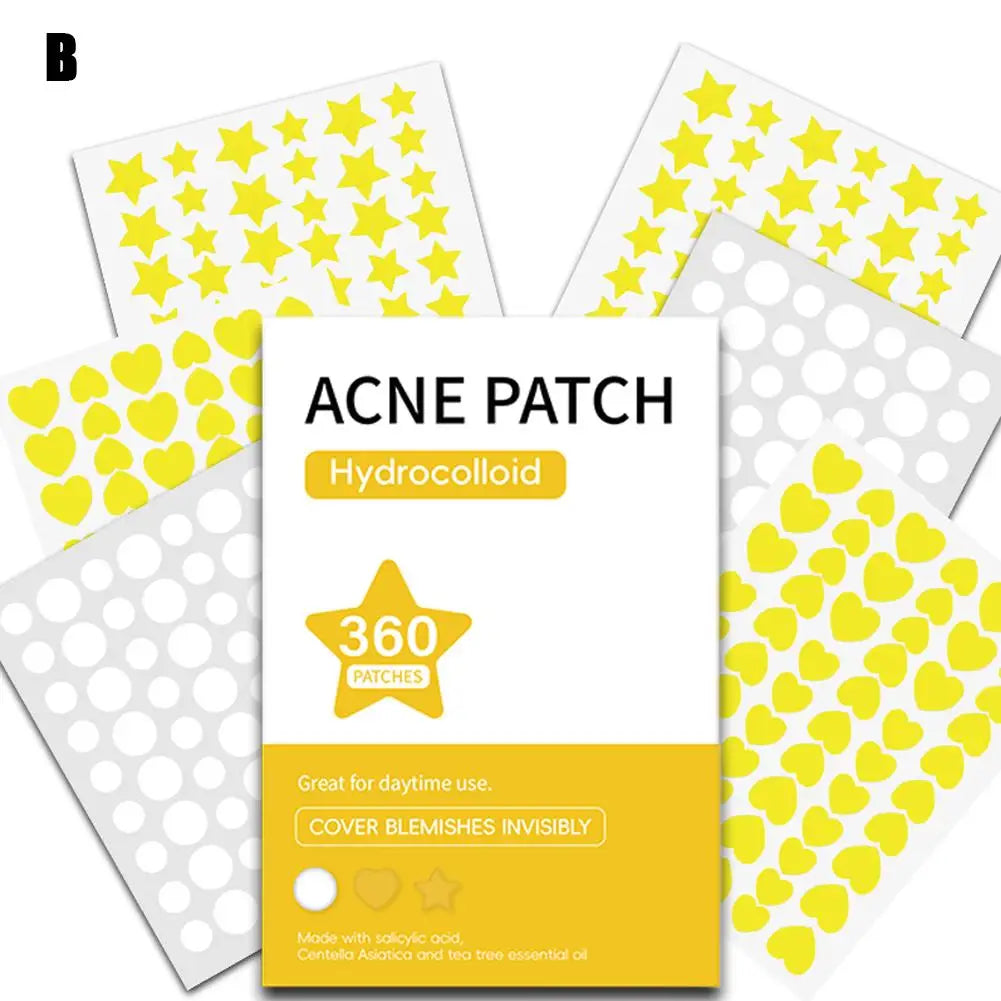 360pcs Invisible Pimple Patches – Anti-Acne Hydrocolloid Spot Stickers for Fast Healing