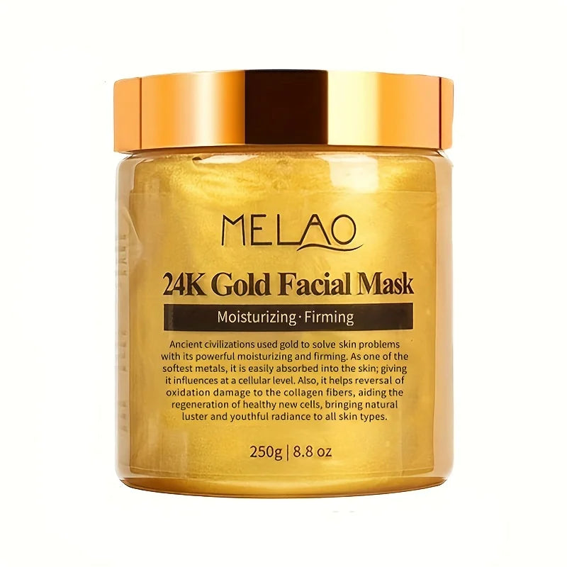 MELAO 24K Gold Face Mask – Collagen Moisturizing Facial Mask for Radiant Skin