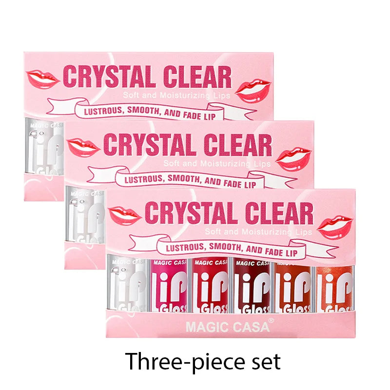 MAGIC CASA 6-Piece Jelly Lip Oil Set – Hydrating, Plumping & Long-Lasting Gloss