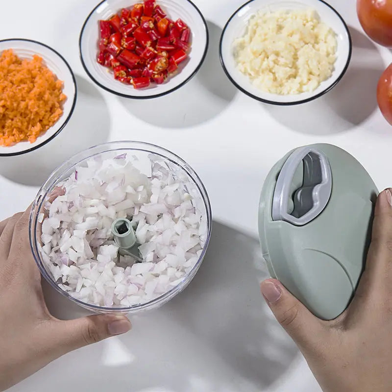 Manual Ginger & Garlic Grinder – Multifunctional Vegetable & Meat Cutter
