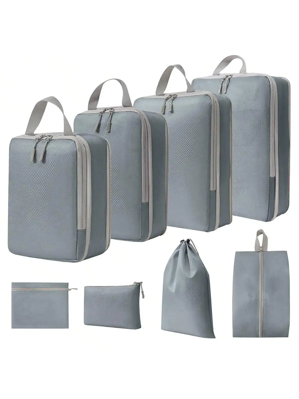 Set/8 pcs Compressible Packing Travel Storage Bag Cubes Waterproof Suitcase Nylon Portable With Handbag Luggage Organizer Ryanai