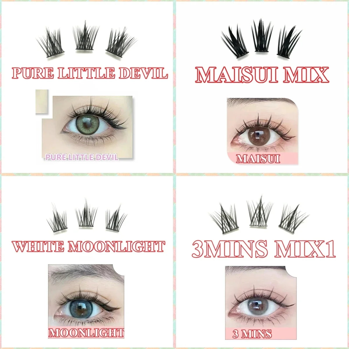 32 Rows Large Capacity Eyelash Extensions Professional Individual Cluster DIY Natural False Lashes