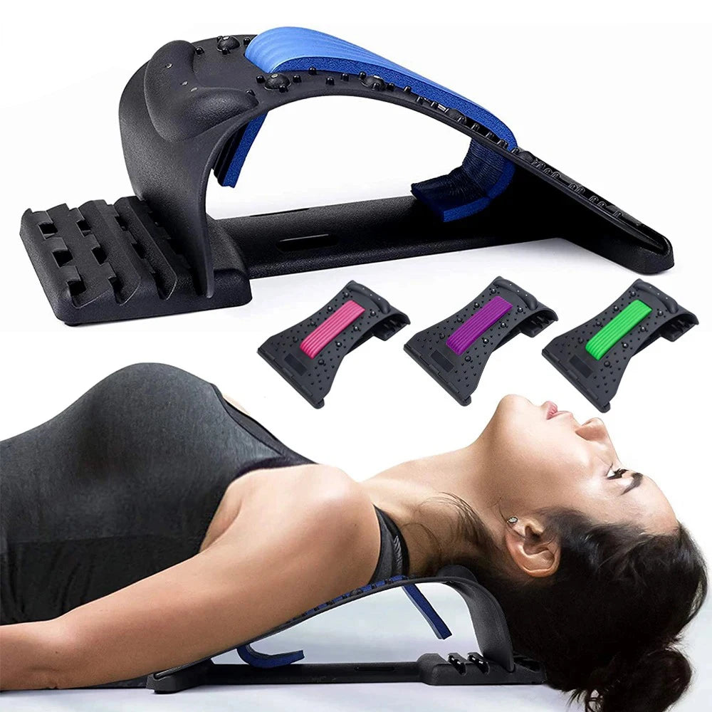 Adjustable 4-Level Back Stretcher & Lumbar Spine Massager