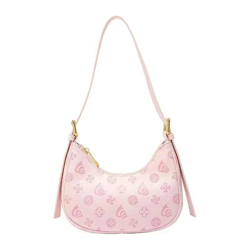 2025 Trendy Pink Underarm Bag – Summer Shoulder Bag for Women with Top Handle