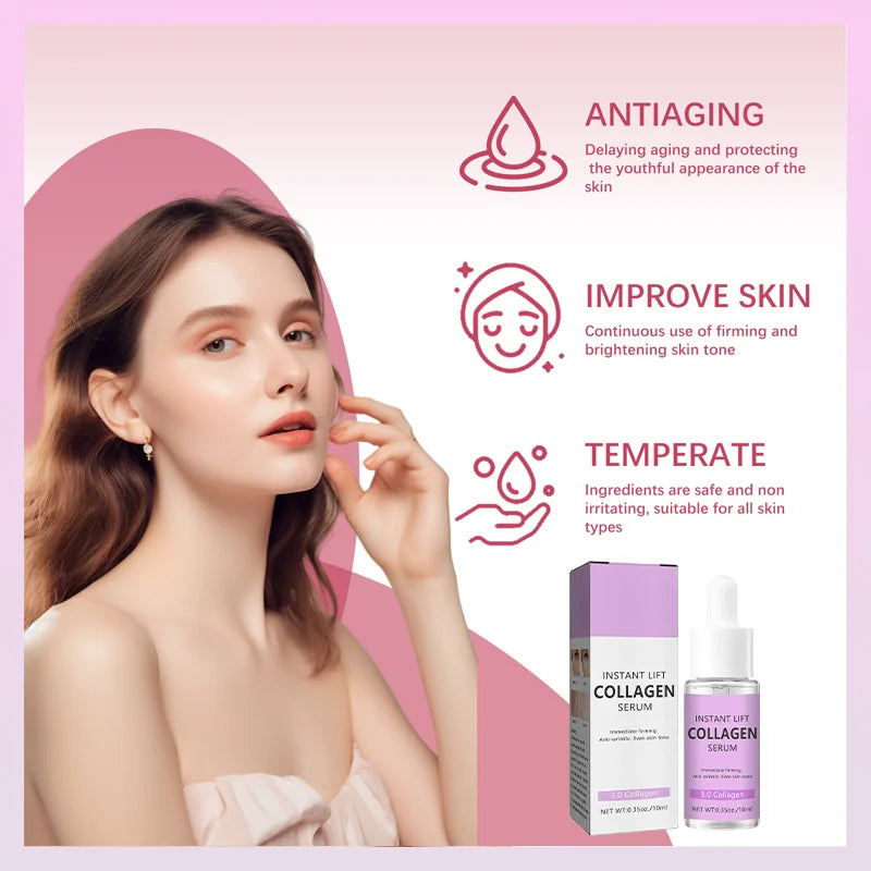 Wrinkle Removal Collagen Face Serum – Hyaluronic Acid Anti-Aging, Lifting & Fine Line Reducing Facial Serum