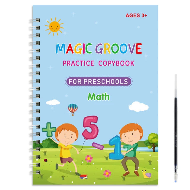 Reusable Magic Copybook Drawing Set – Montessori Writing & Pen Control Educational Toy for Kids