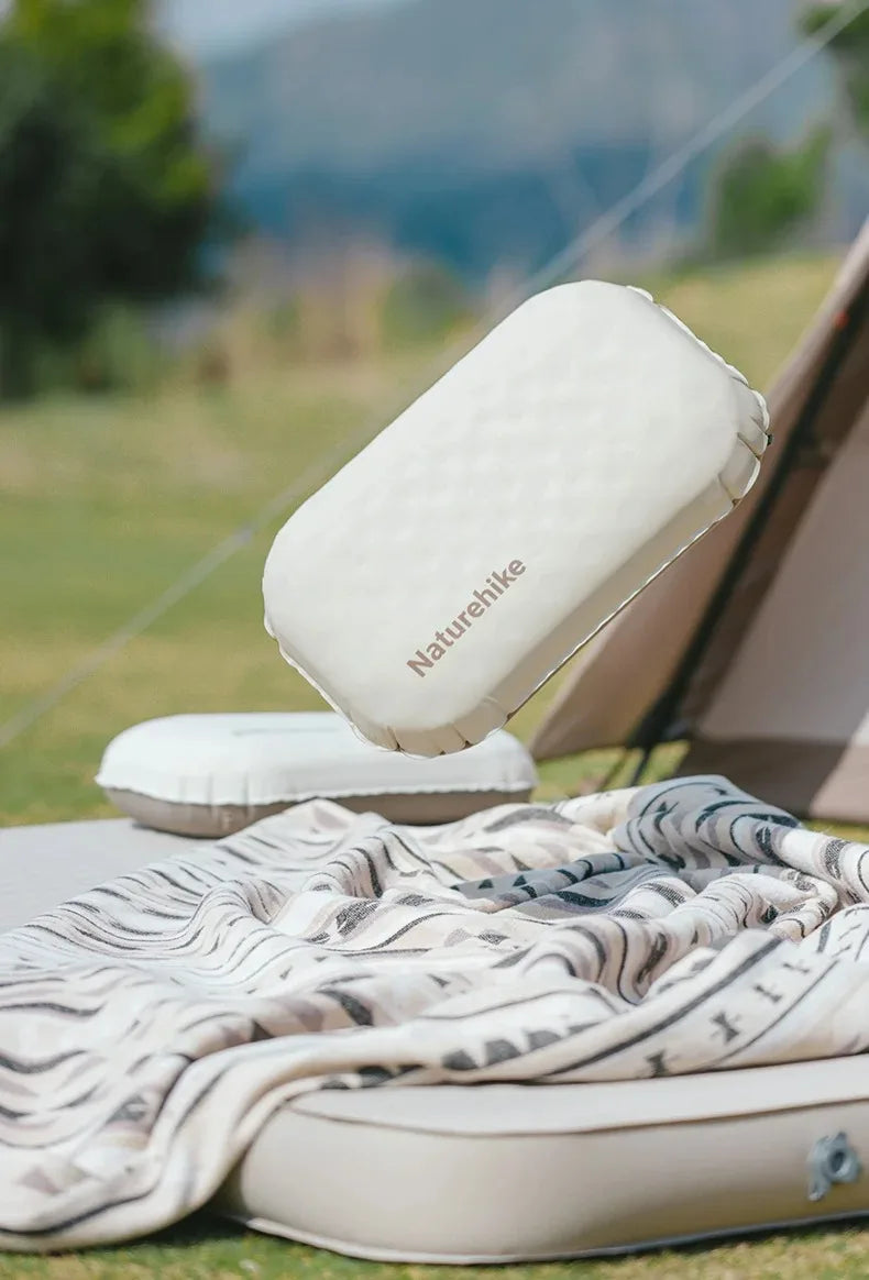 Naturehike 2-in-1 Camping Inflatable Pillow Portable Waterproof Adjustable Lumbar Neck Pillow Comfortable Outdoor Travel Pillow