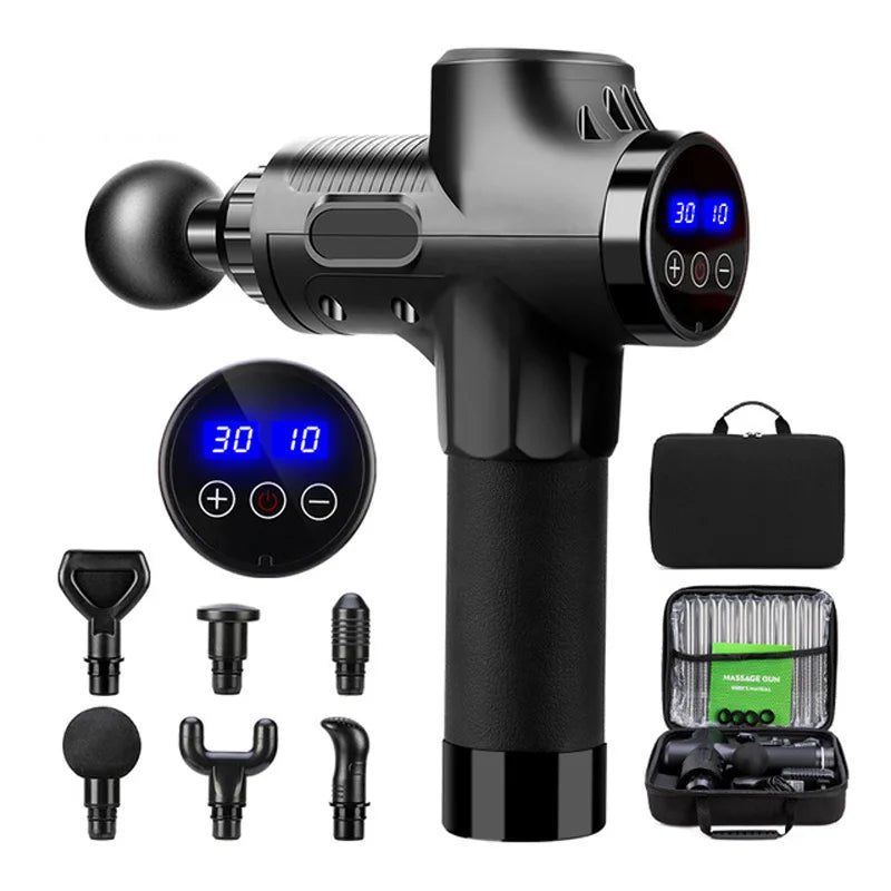 Fascial Massage Gun – Electric Percussion Pistol Massager for Deep Tissue, Muscle Relaxation, Neck & Back Pain Relief