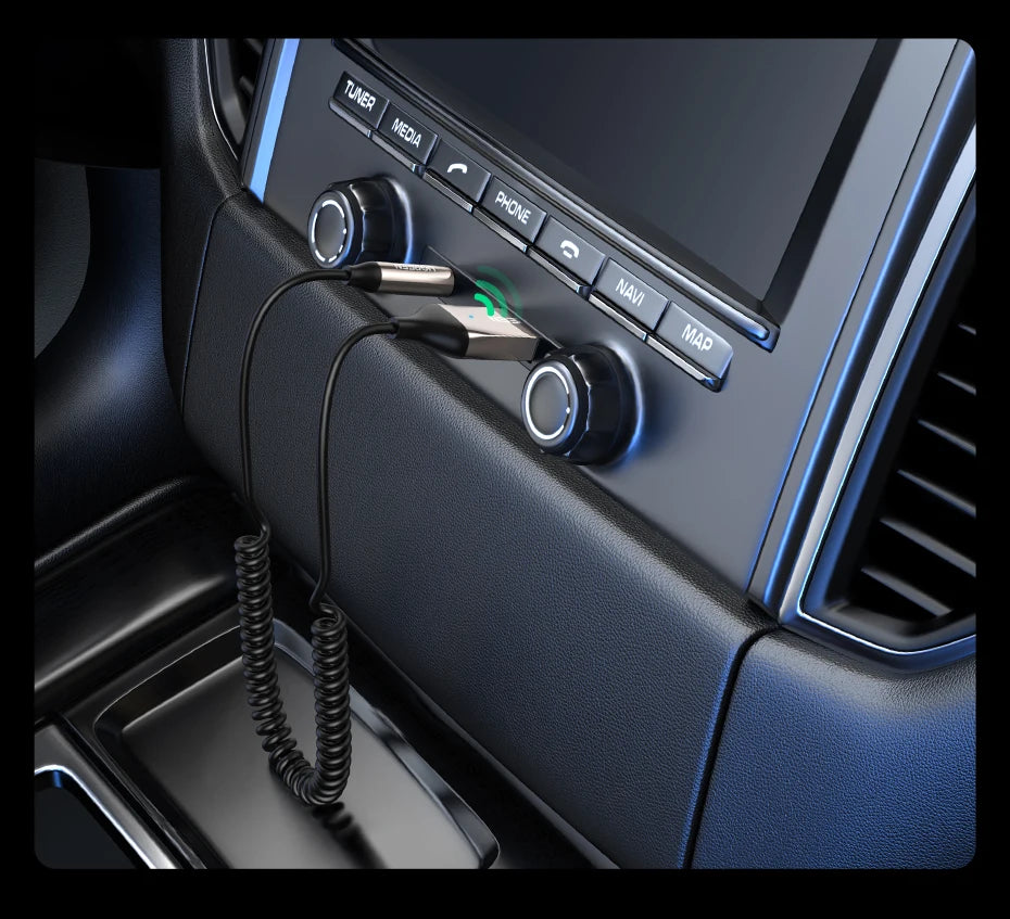 Bluetooth 5.3 Car Audio Receiver Wireless Hands-Free Adapter AUX 3.5mm