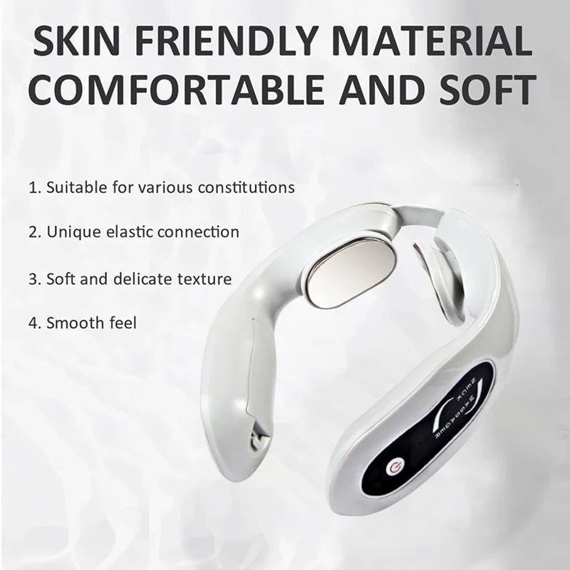 Intelligent Neck Massager Portable Pain Relief & Relaxation Device – Gray, Battery Operated