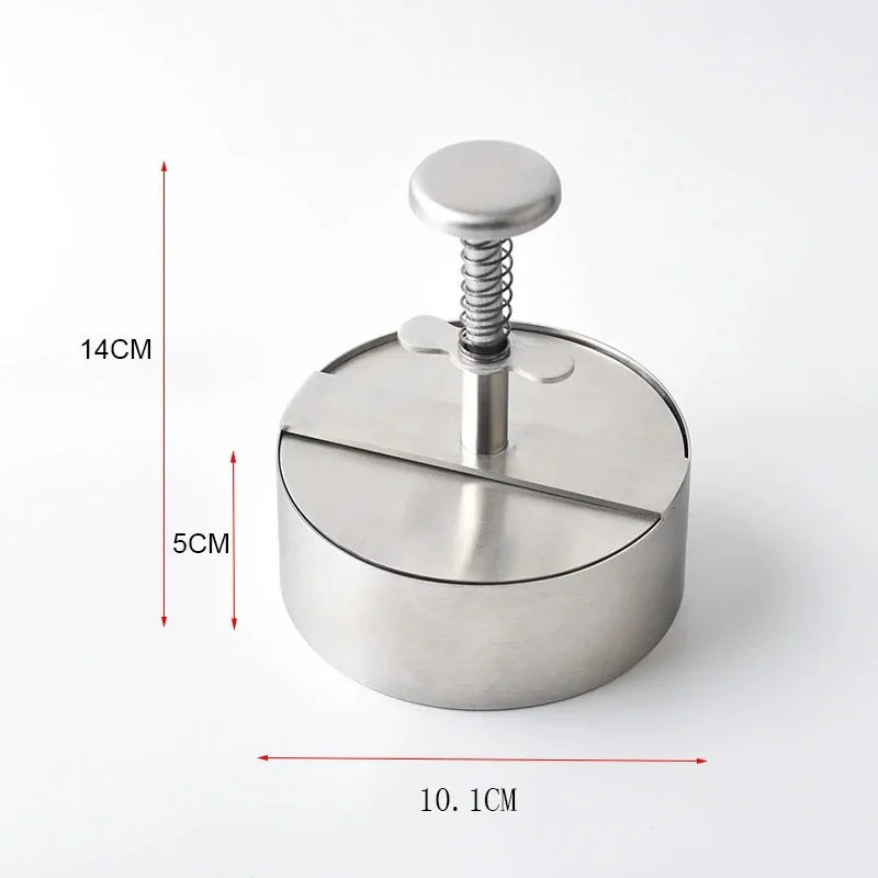 Stainless Steel Hamburger Press Non-Stick Burger Patty Maker