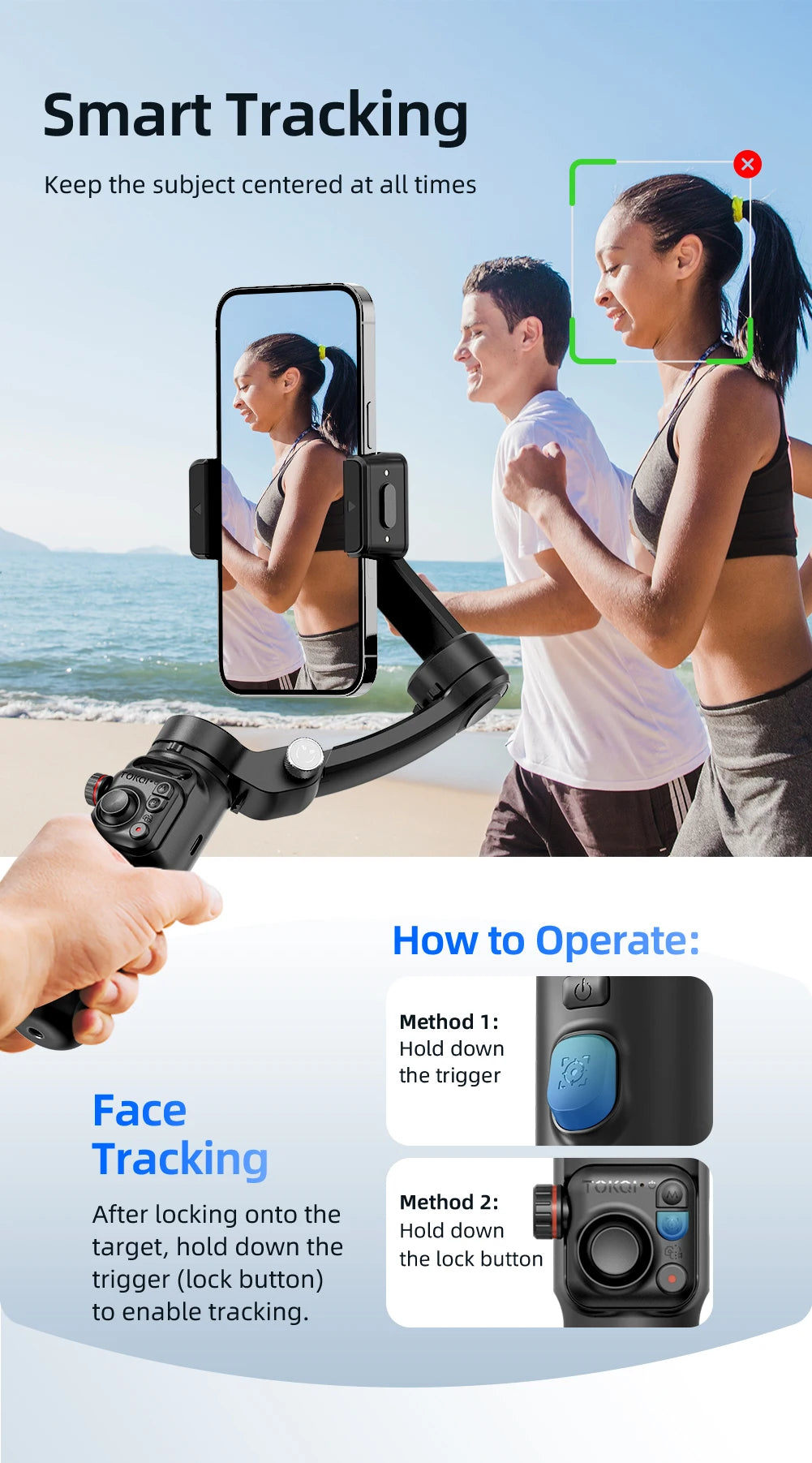 3-Axis Handheld Gimbal Stabilizer for Smartphone – Anti-Shake Video Tripod with Selfie Mode for iPhone & Xiaomi