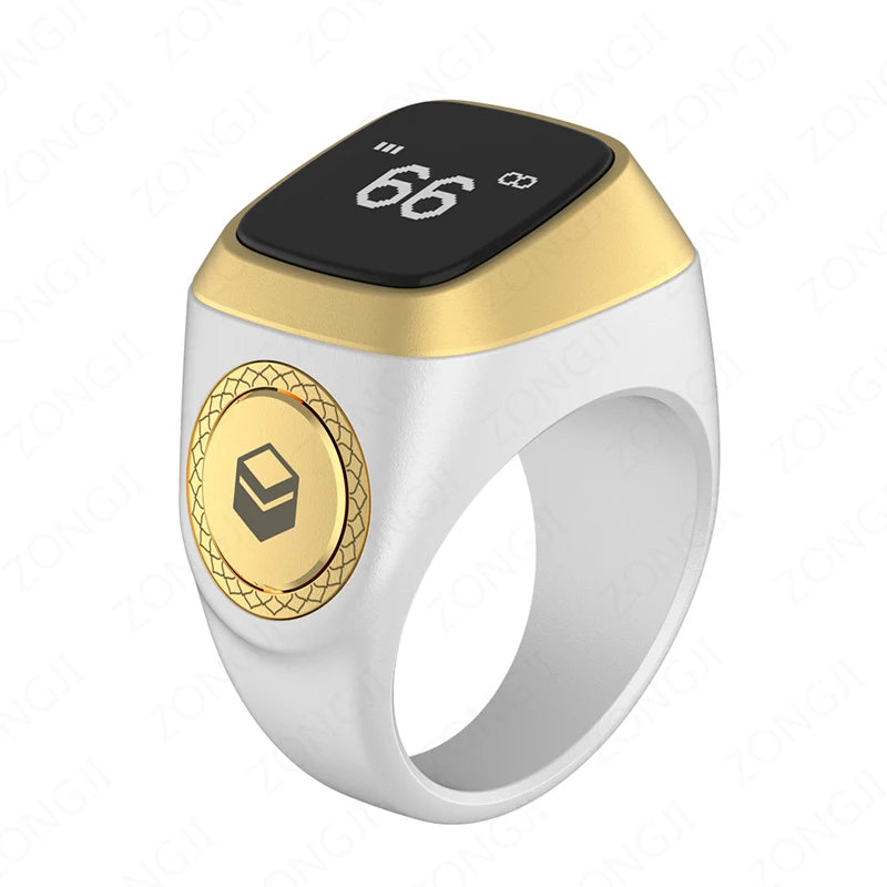 IQibla Smart Zikr Ring Digital Tasbih Counter with Prayer Reminder