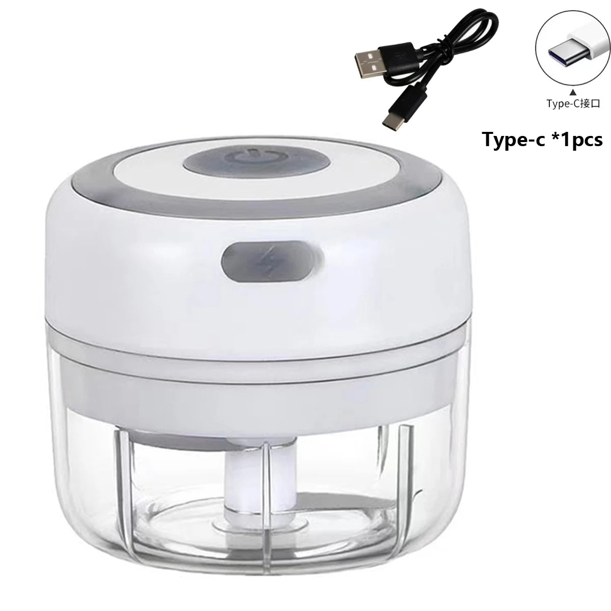 Electric Mini Garlic Chopper – USB Rechargeable Garlic & Meat Masher