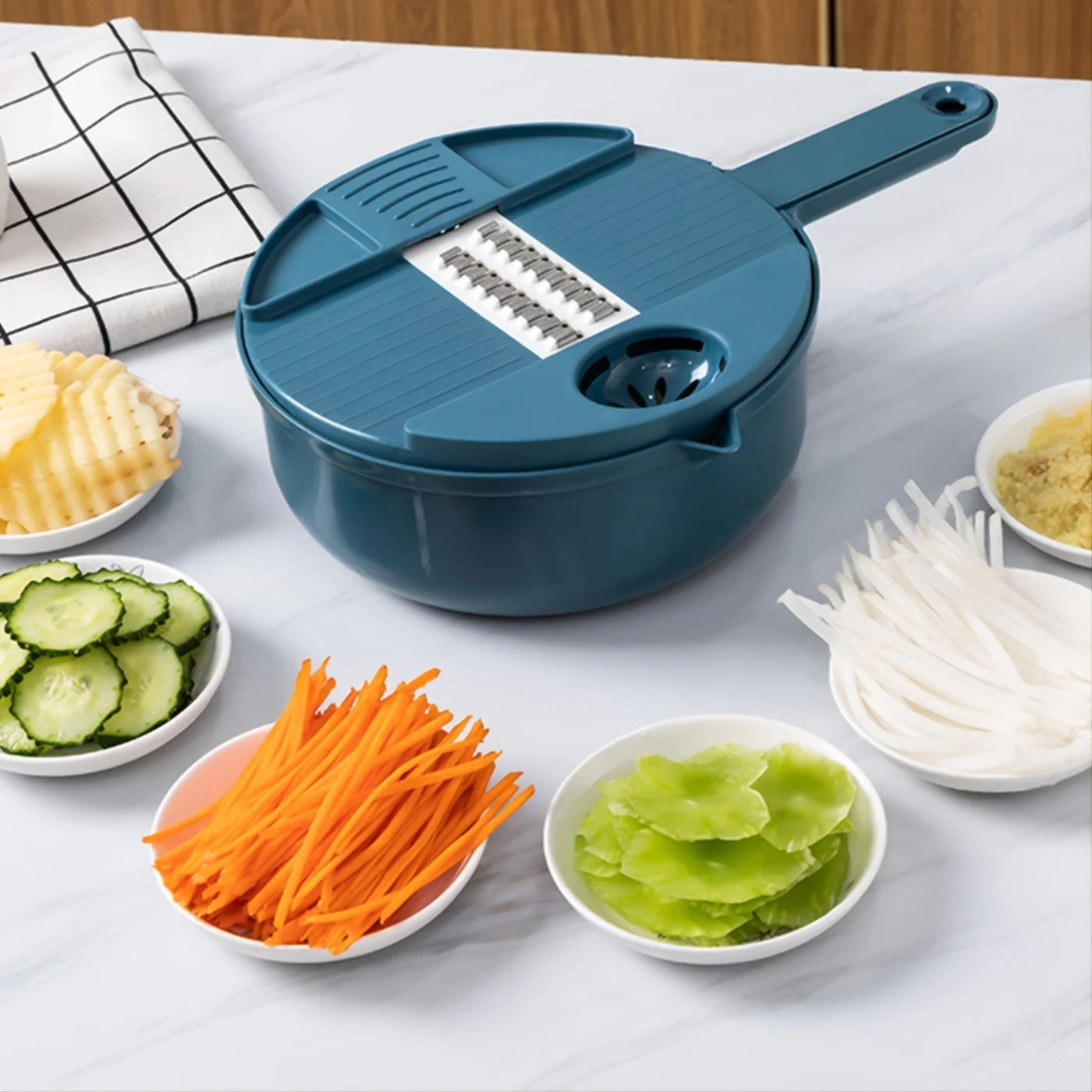 9-in-1 Multifunctional Vegetable Chopper – Carrot & Potato Slicer