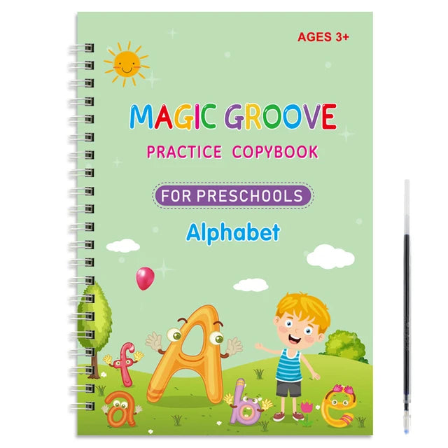 Reusable Magic Copybook Drawing Set – Montessori Writing & Pen Control Educational Toy for Kids