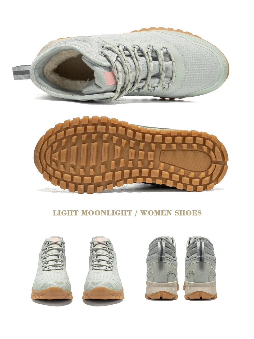 Baasploa Winter Women Sneakers – Plush Warm Waterproof Snow Boots