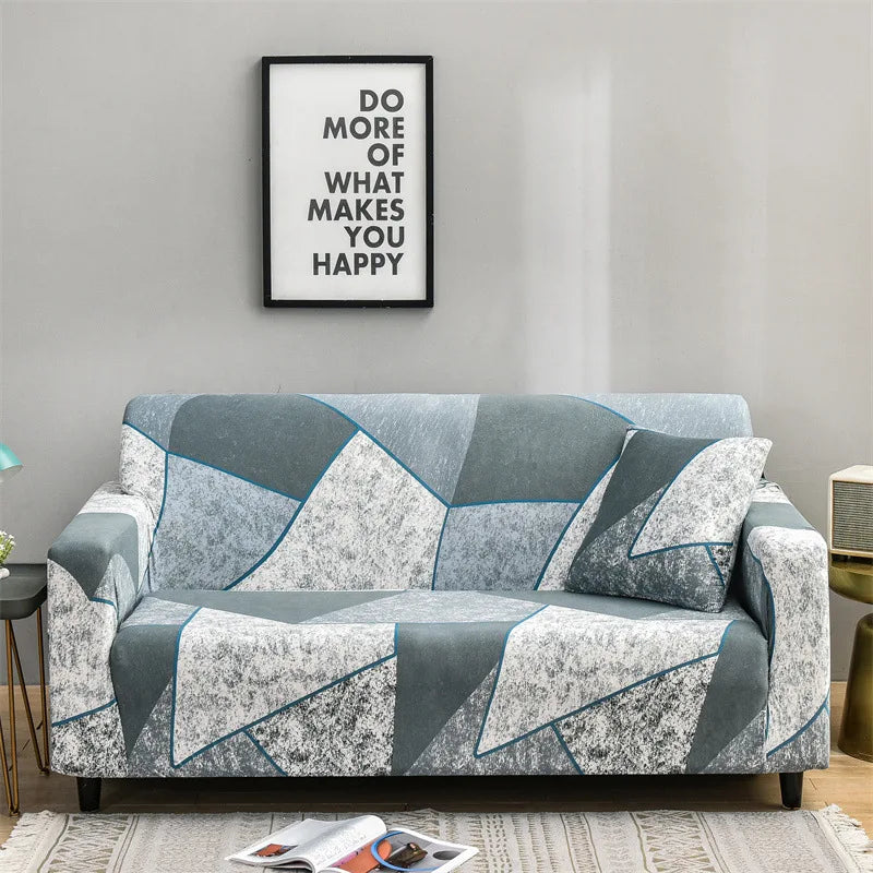Floral Stretch Sofa Cover – Elastic Furniture Protector for Home & Office