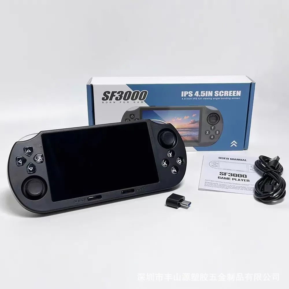 SF3000 Retro Handheld Game Console – 64GB, 20,000+ Games, 4.5" HD IPS Screen