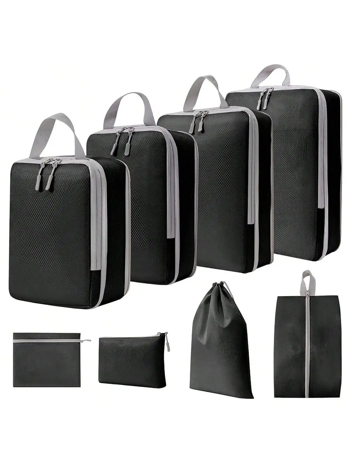 Set/8 pcs Compressible Packing Travel Storage Bag Cubes Waterproof Suitcase Nylon Portable With Handbag Luggage Organizer Ryanai