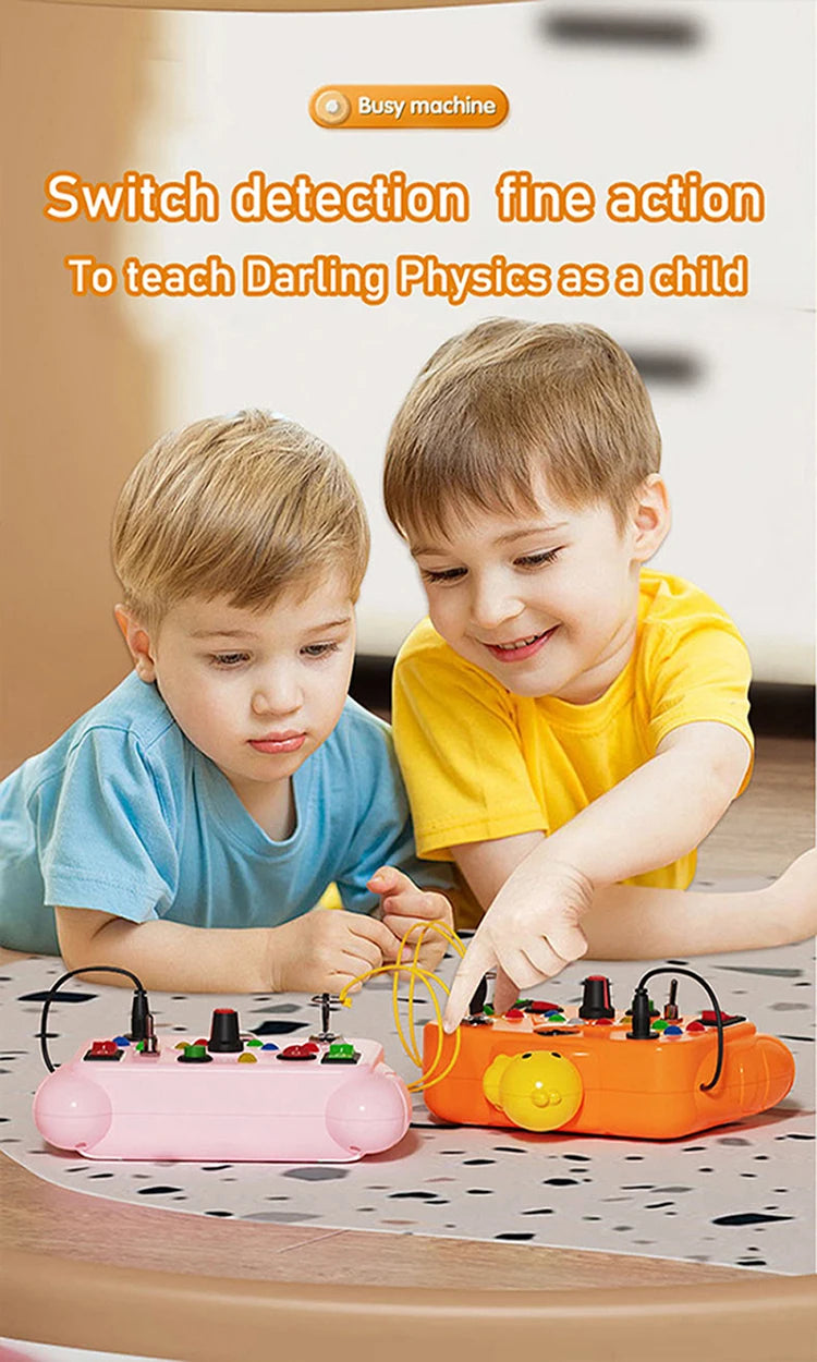 Children’s Educational Busy Toy – Cartoon Animal Early Learning Cognitive Game Machine