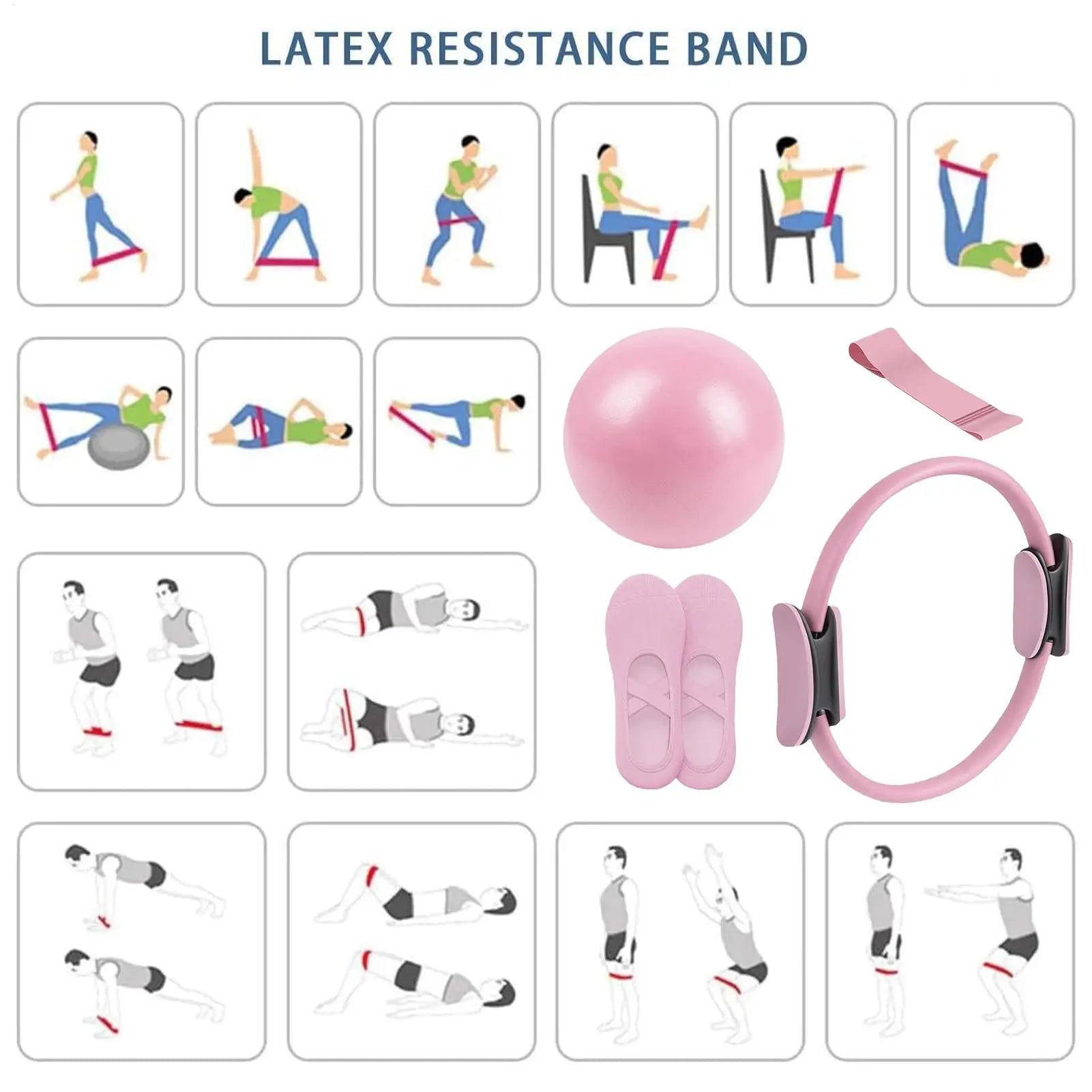 Pilates Ball & Ring Set Fitness Equipment for Pregnancy & Postpartum