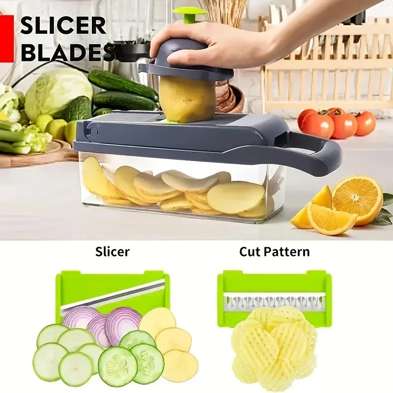 14/16-in-1 Multifunctional Vegetable Chopper & Kitchen Slicer