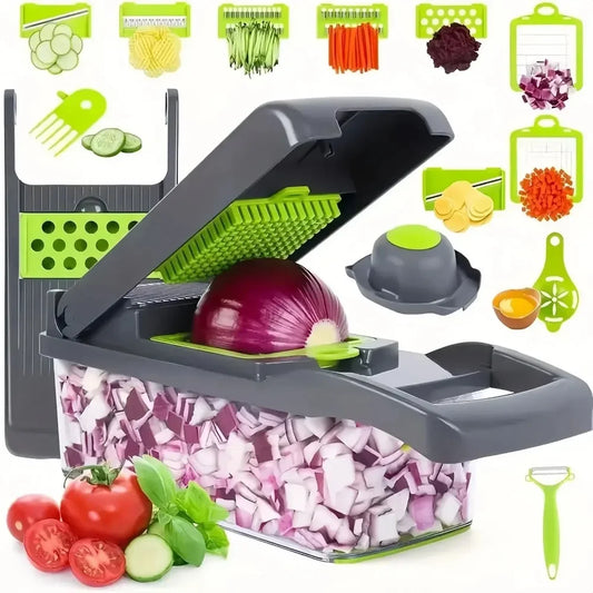 Multifunctional Vegetable Chopper – 14/16-in-1 Slicer, Dicer & Grater