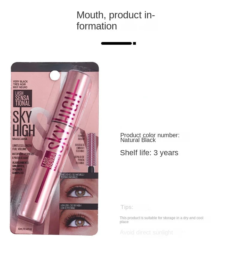 Eyelashes Lengthening Mascara – Long-Lasting Waterproof Korean Silky Black Lash Extension