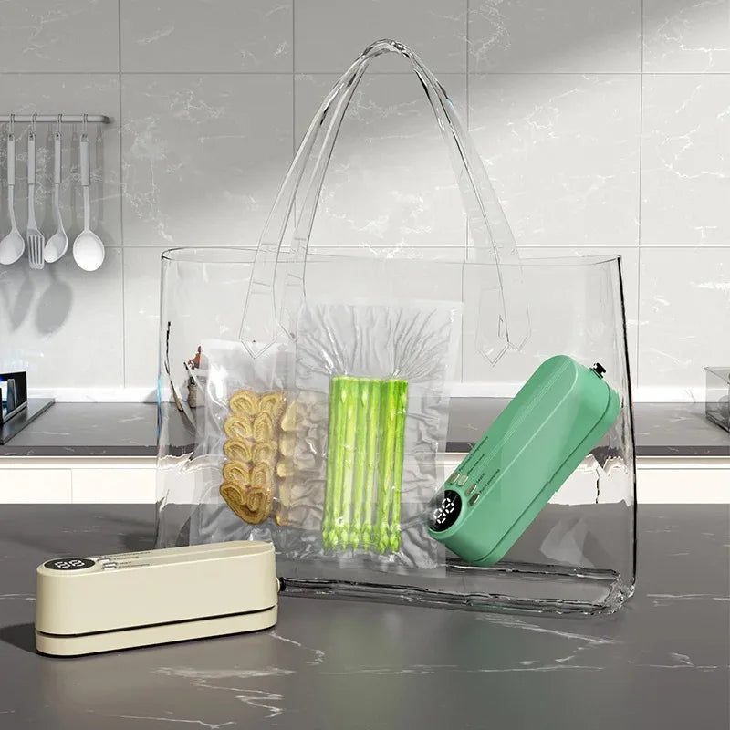 Portable USB charging vacuum sealer - a multifunctional food sealer with sealing, external suction, and inflation functions,