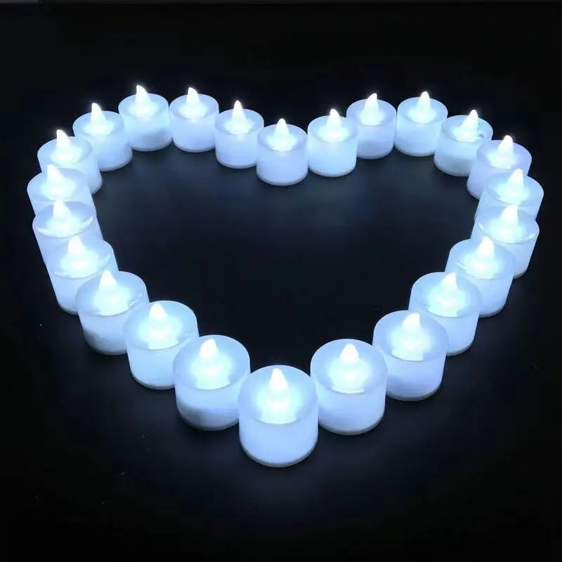 LED Flameless Tea Candles – Battery-Powered Fake Candles for Home & Party Decor
