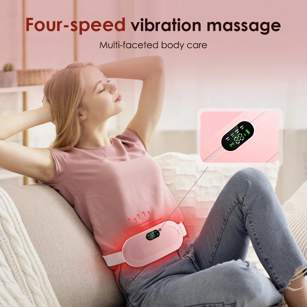 Rechargeable Heated Menstrual Waist Massager for Women
