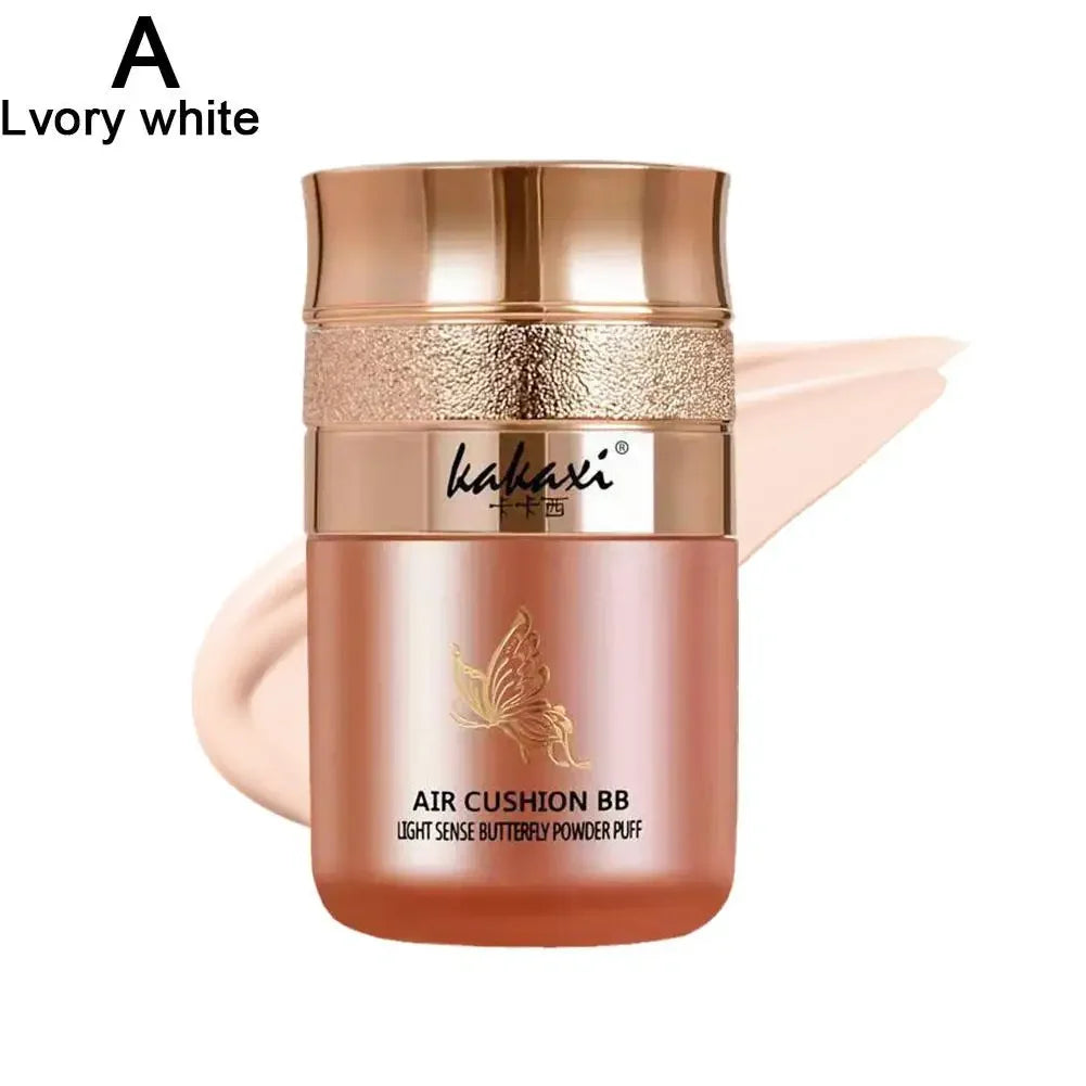 Butterfly Powder Puff BB Cream – Moisturizing, Whitening & Oil-Control Foundation
