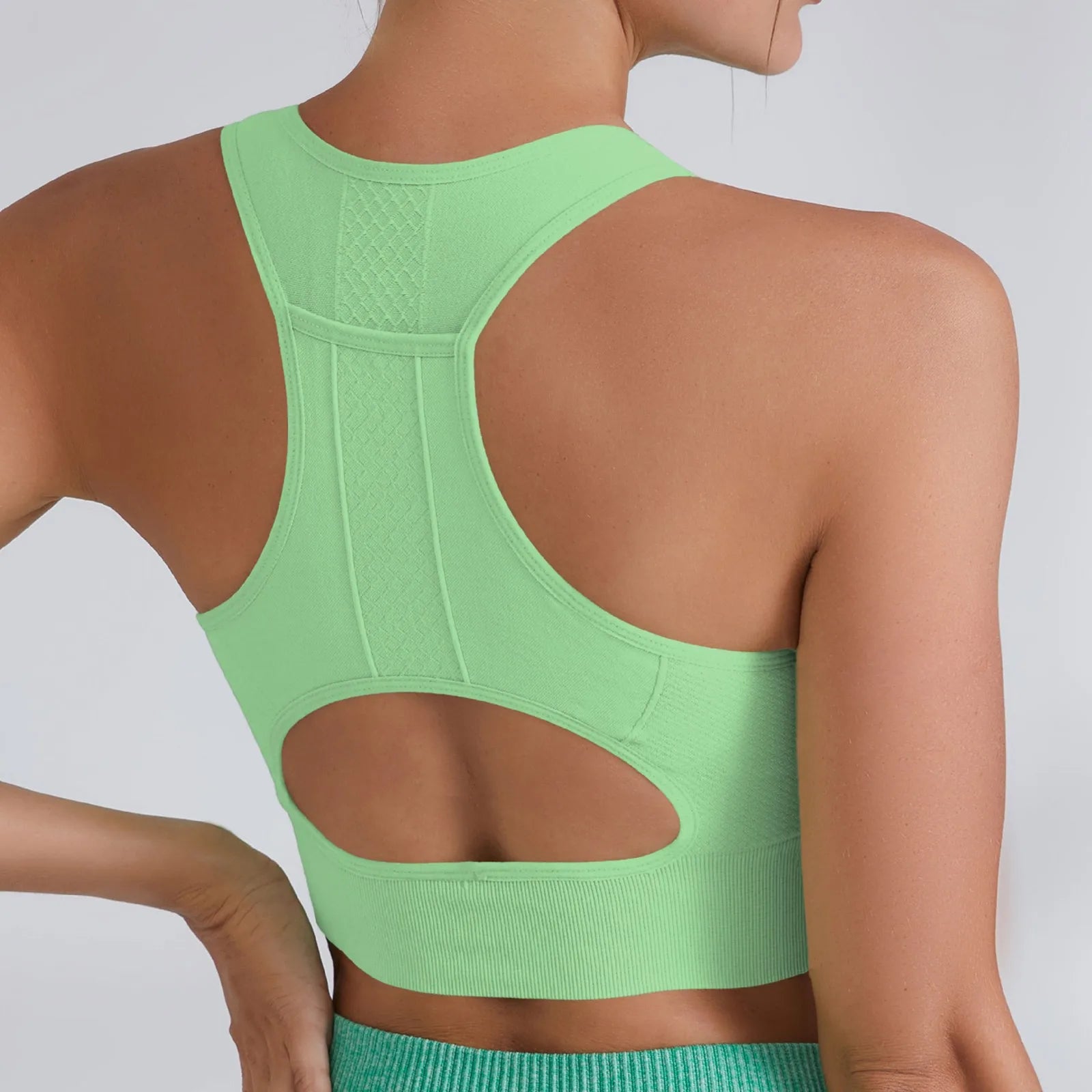 Women’s Shockproof Sports Bra – High-Strength Yoga Crop Top with Chest Pad for Gym, Running & Fitness