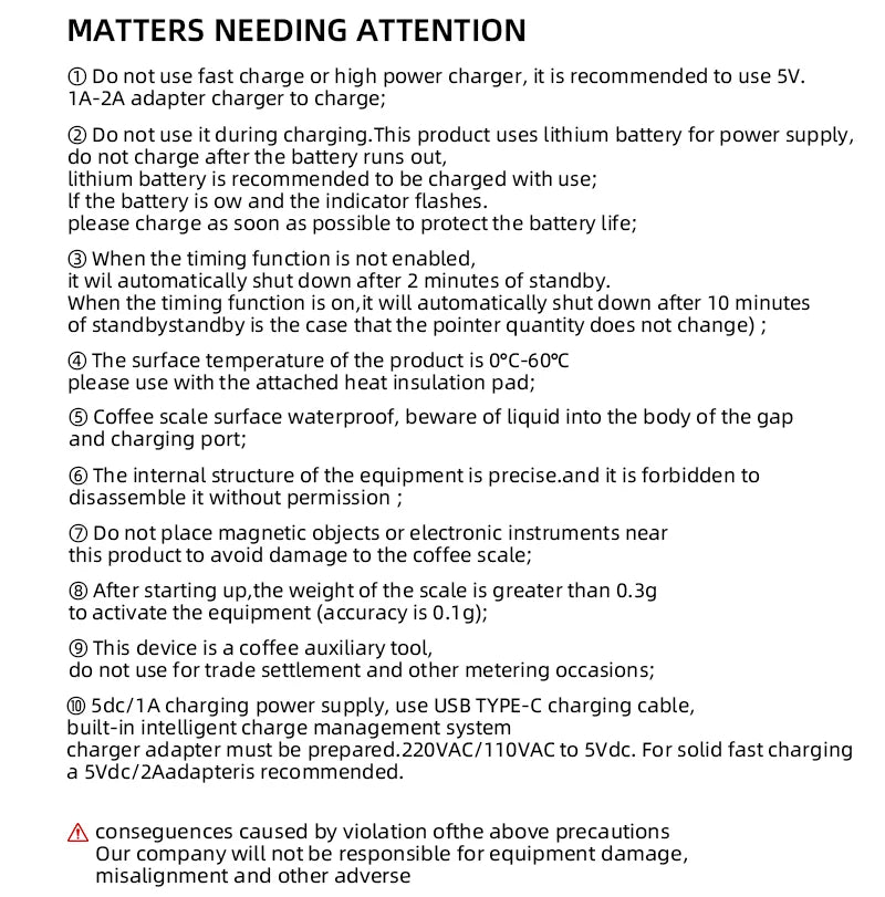 Fuego Kitchen Coffee Scale with Timer Rechargeable 0.1g Digital Espresso & Drip Brewer
