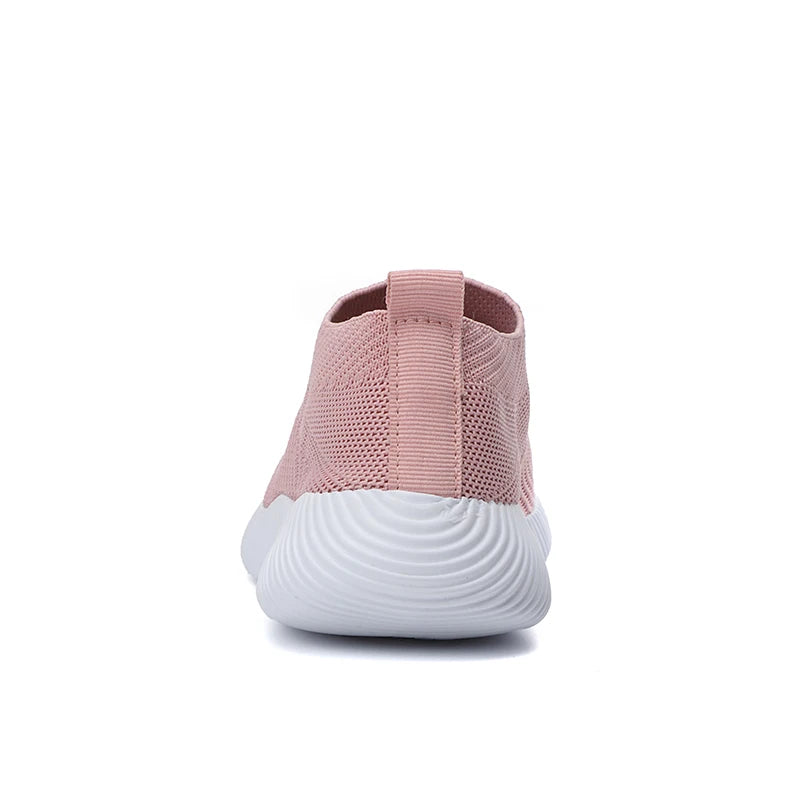 New Pink Women’s Sneakers – Comfortable Breathable Slip-On Casual Flats