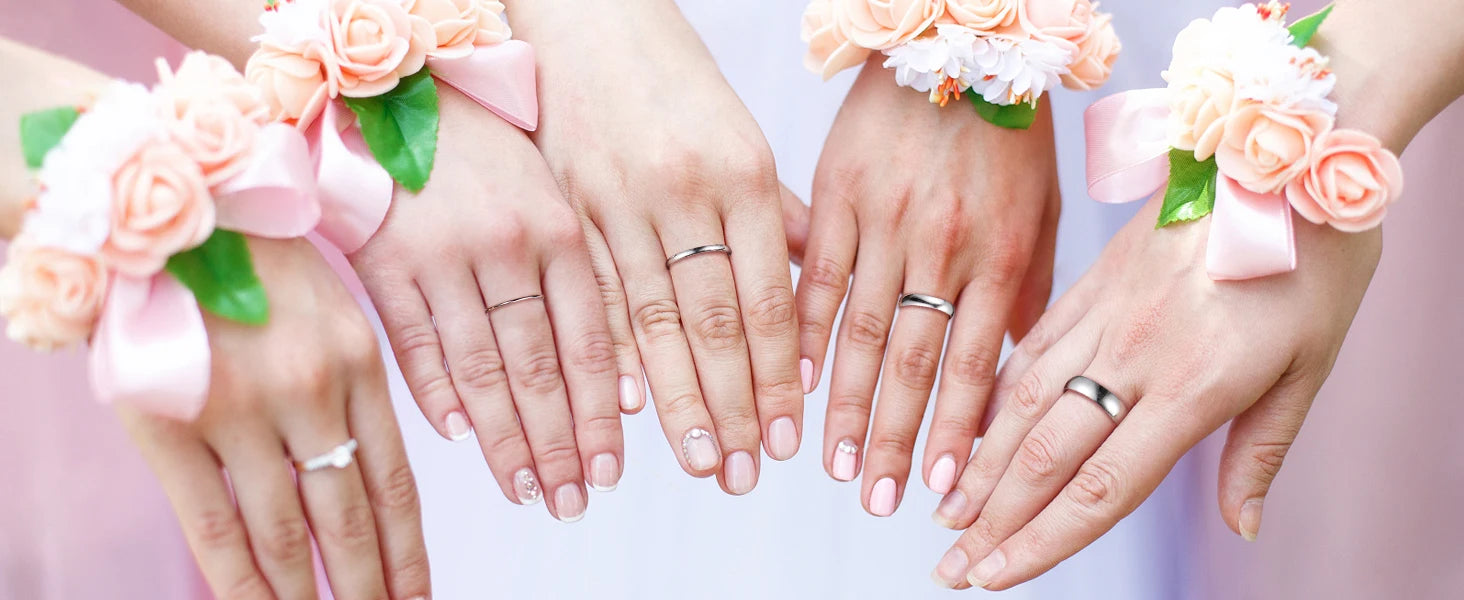 Fansilver S925 Sterling Silver Rings for Women Men 18K White Gold Plated Tarnish Resistant Tarnish Stackable Rings Wholesale