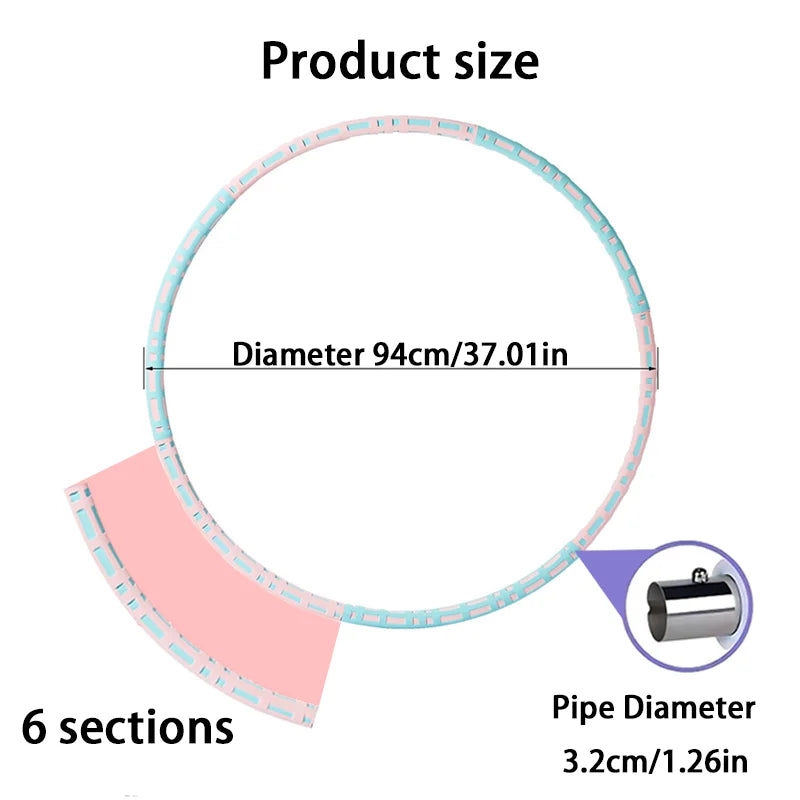Weighted Fitness Yoga Hoop – Slimming Massage Circle for Waist Training & Body Sculpting
