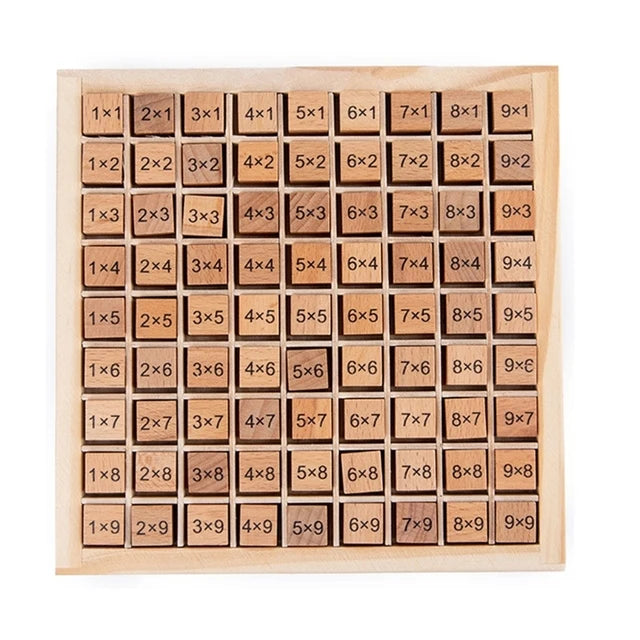 Montessori Wooden 99 Multiplication Table – Educational Math Toy for Kids & Preschool Learning