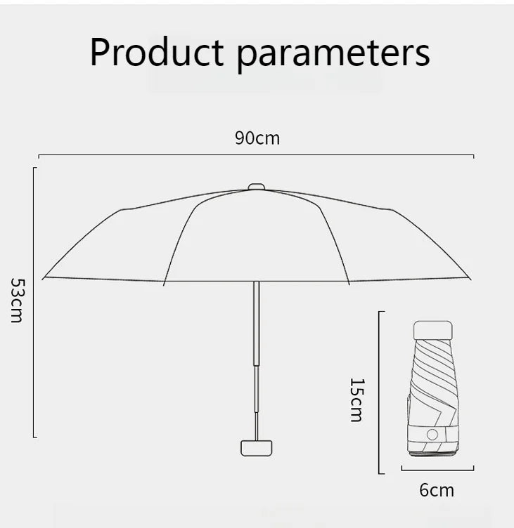 Mini Sun Umbrella – UV Resistant & Protective for Rain or Shine