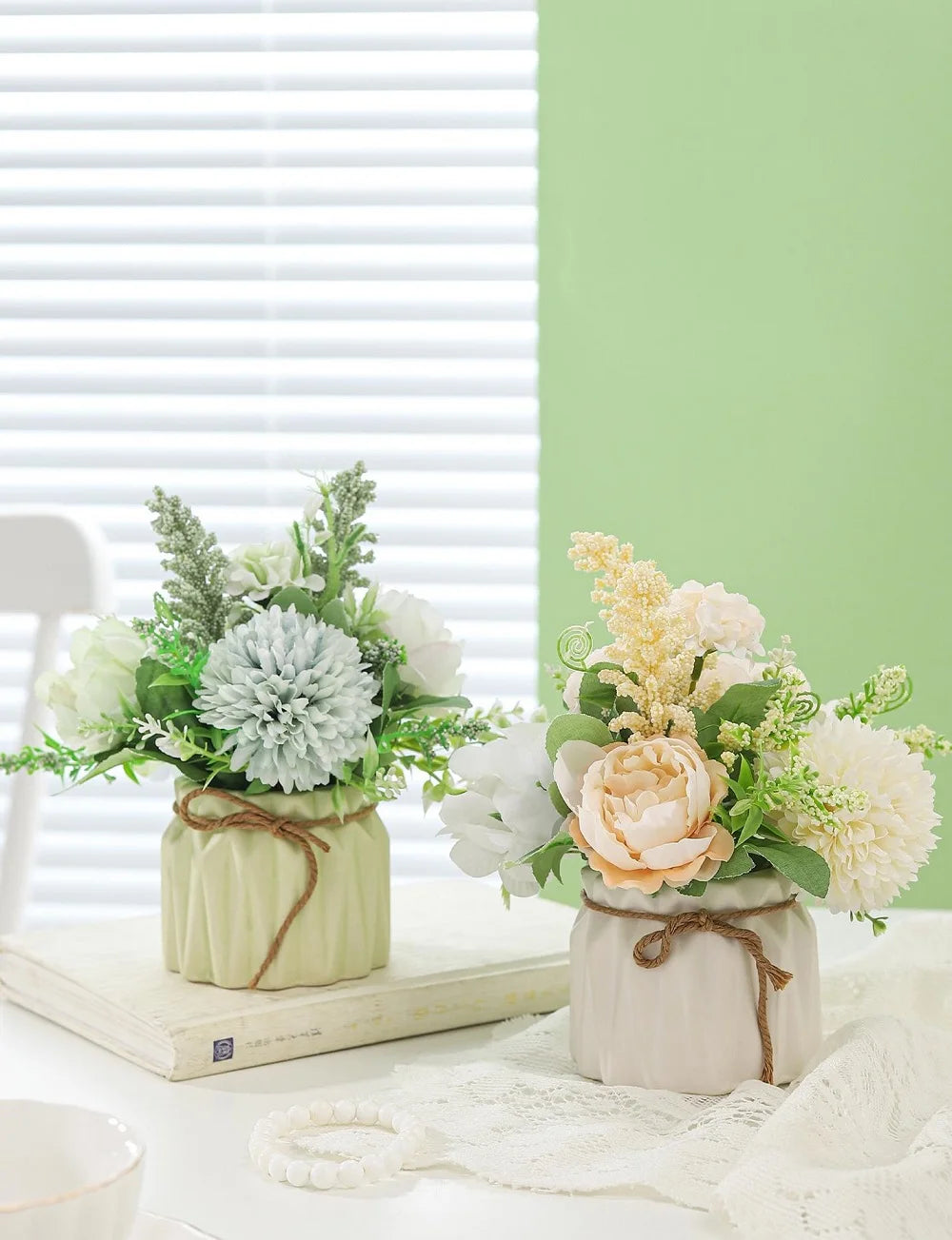 Nordic Flower Vase – Imitation Ceramic Plastic Vase for Home, Desktop & Event Décor