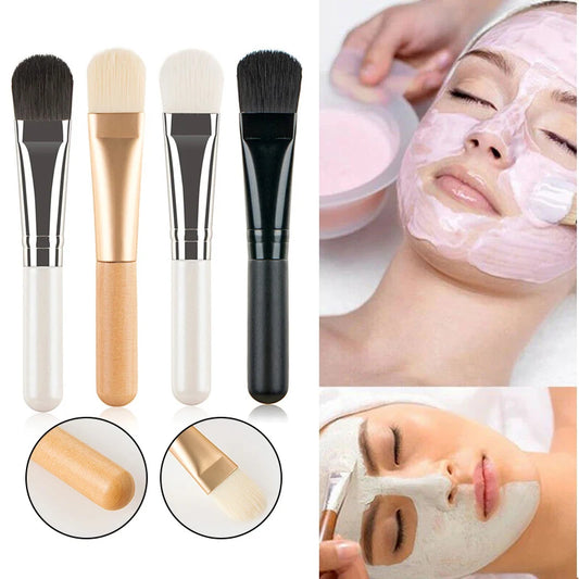 Flat Face Mask Brush – Soft Hair Applicator for Facial Cleansing, Foundation & Concealer