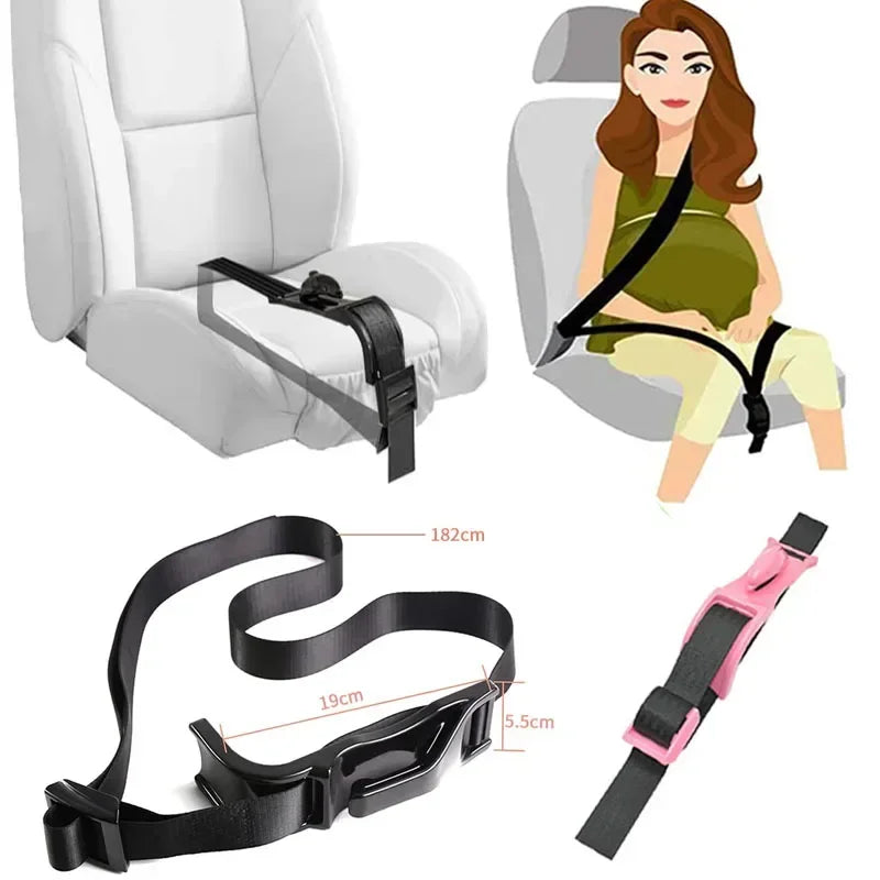 SafeBelly ™ - Maternity Car Seat Belt Protector and Belly Support for Expecting Mothers Adjustable Safety Belt Extender