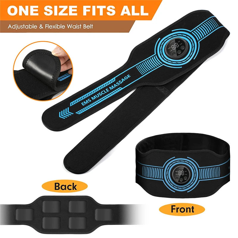 Smart EMS Abdominal Muscle Stimulator Belt – Home Fitness Toner