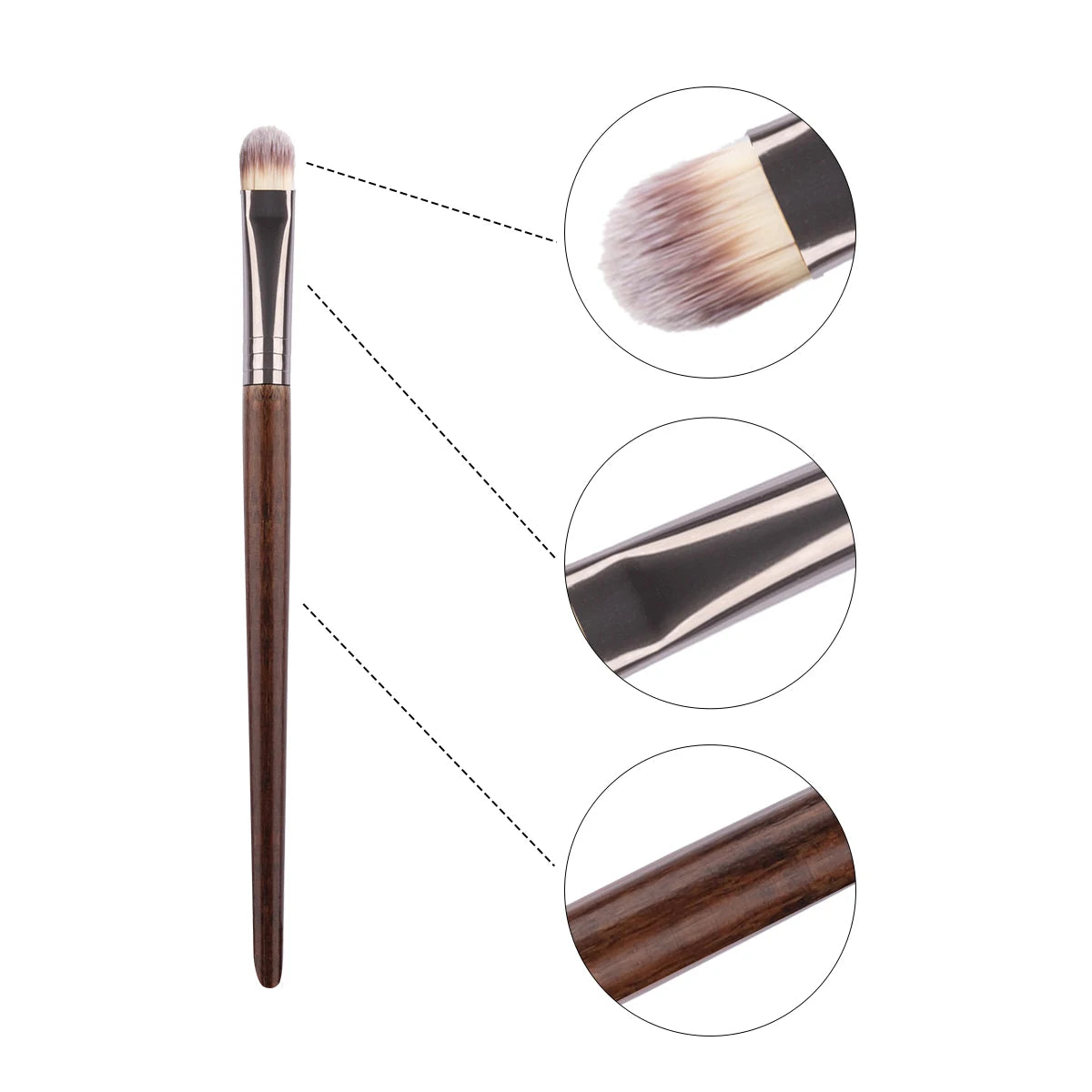 OVW 12pcs Professional Makeup Brush Set – Natural Hair Eye Shadow, Eyeliner, Eyebrow & Lip Brushes Beauty Tools