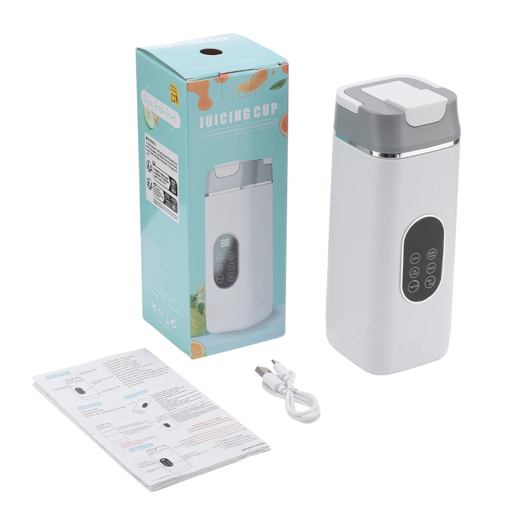 6-Blade Portable Electric Juicer Cup USB Rechargeable Personal Blender