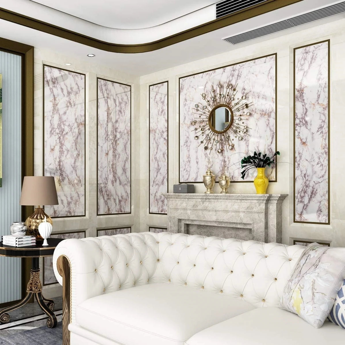 PVC Pearl Waterproof Wallpaper – DIY Self-Adhesive Black/White High Gloss Wall & Furniture Stickers